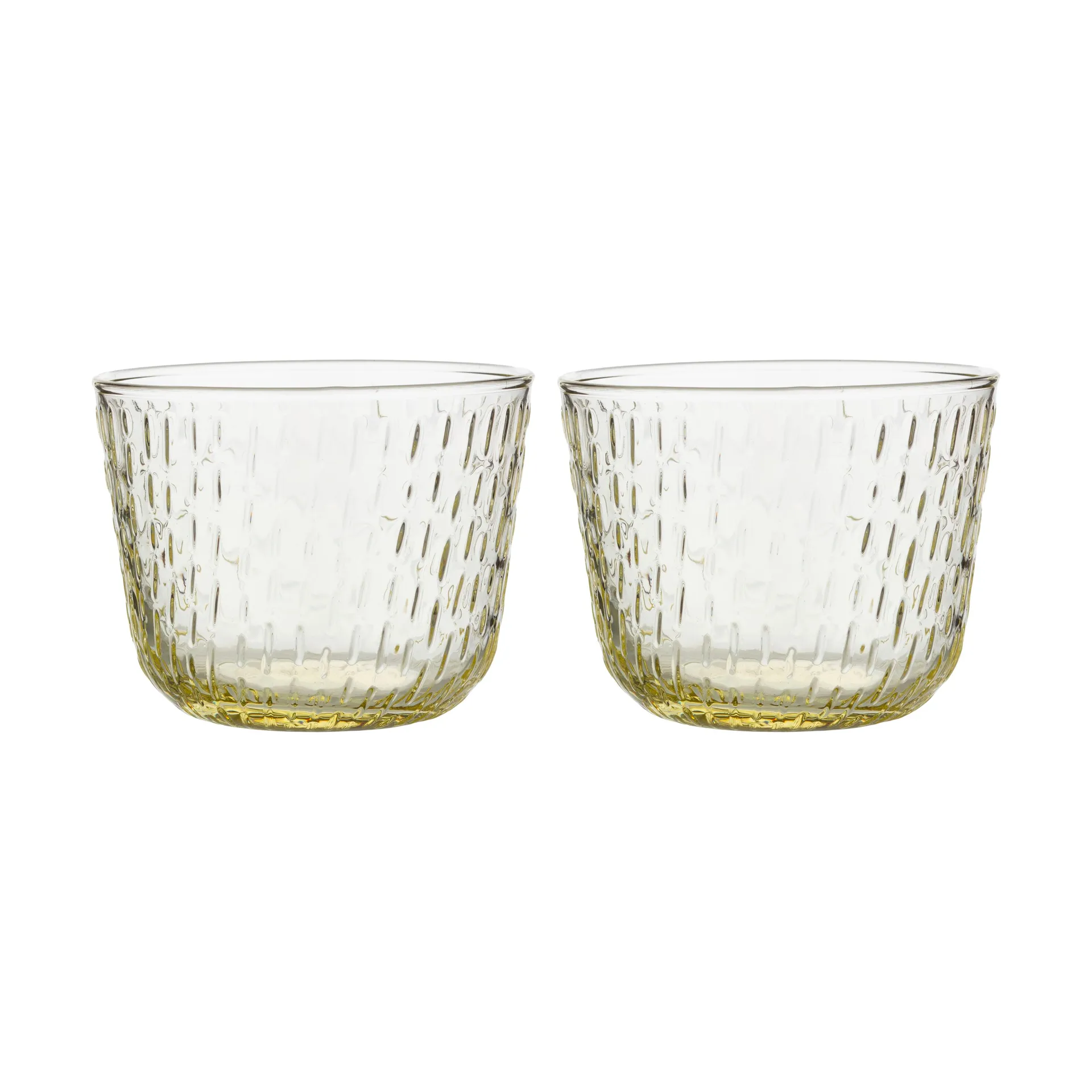 Syksy drinking glass 2 dl 2-pack, Pale yellow Marimekko