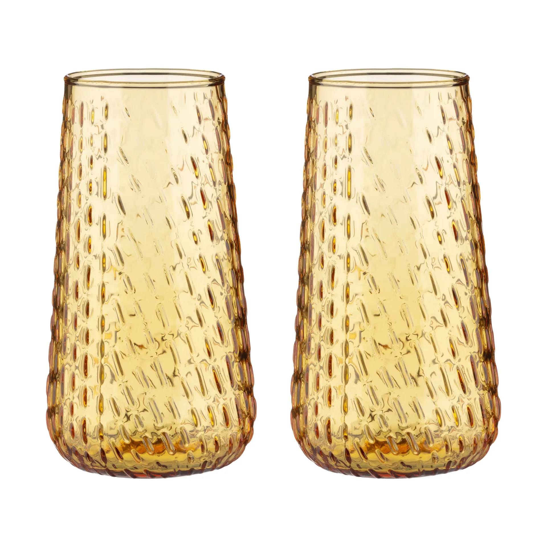 Syksy long tumbler glass 2-pack, Honey Marimekko