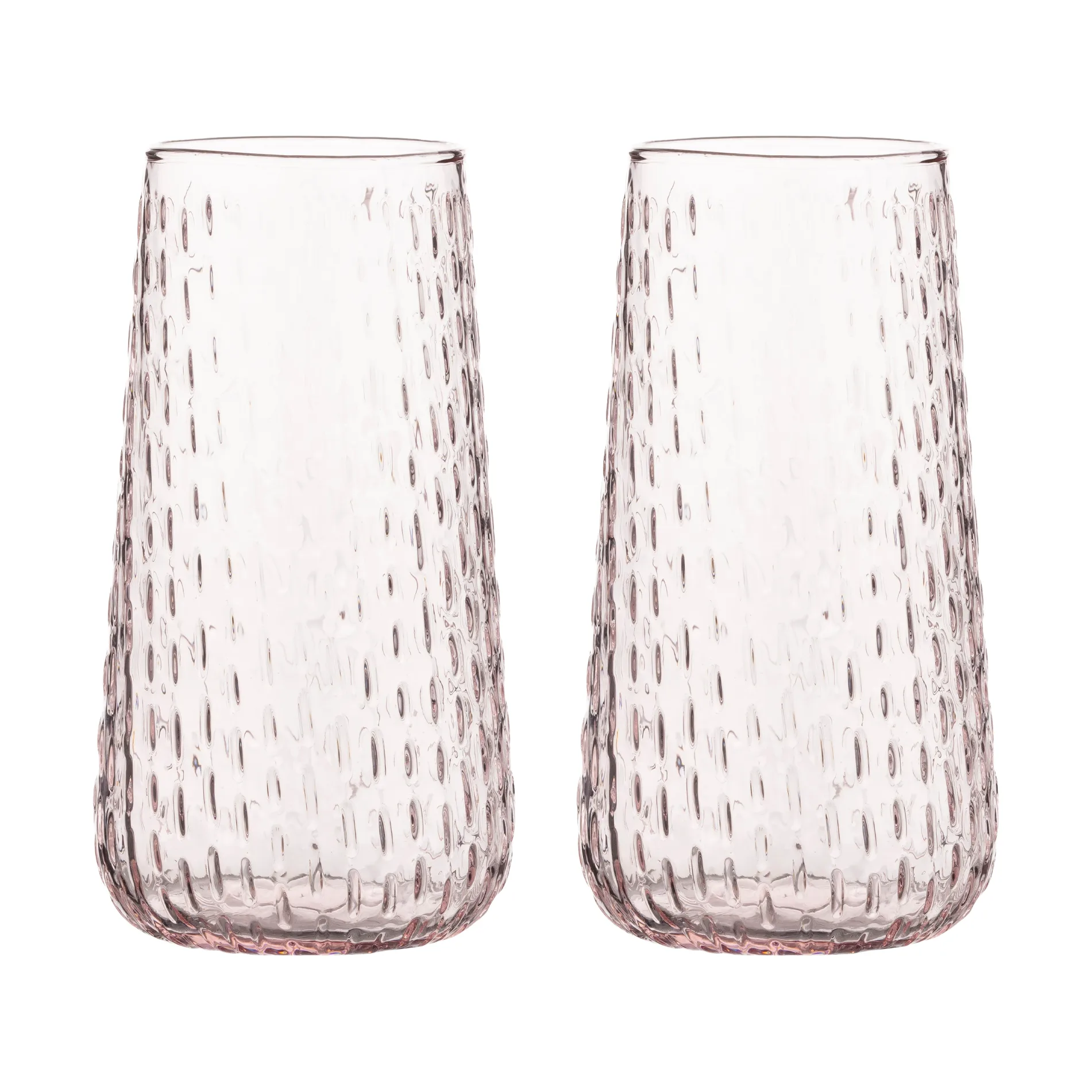 Syksy long tumbler glass 2-pack, Light pink Marimekko