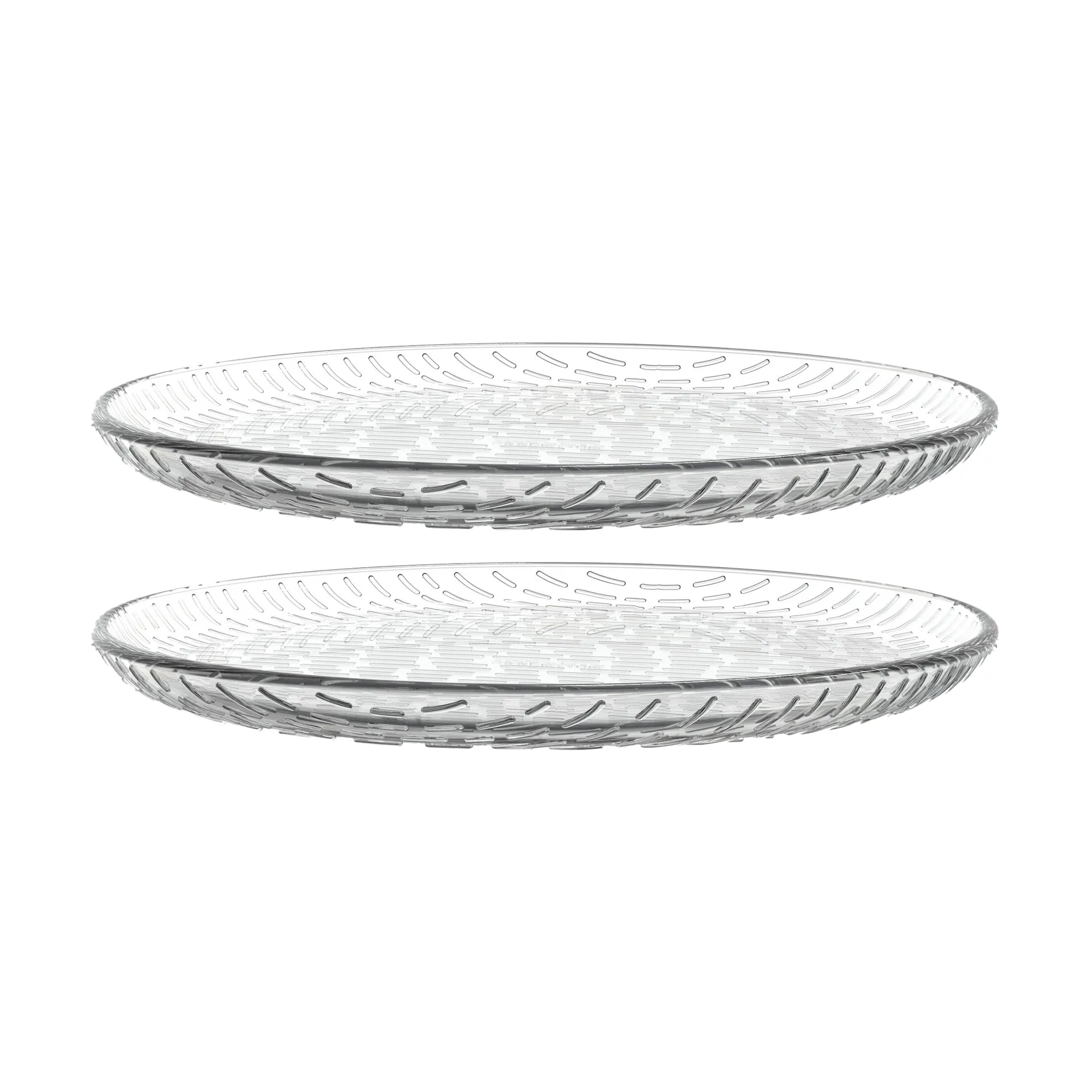 Syksy side plate glass Ø17 cm 2-pack, Clear Marimekko
