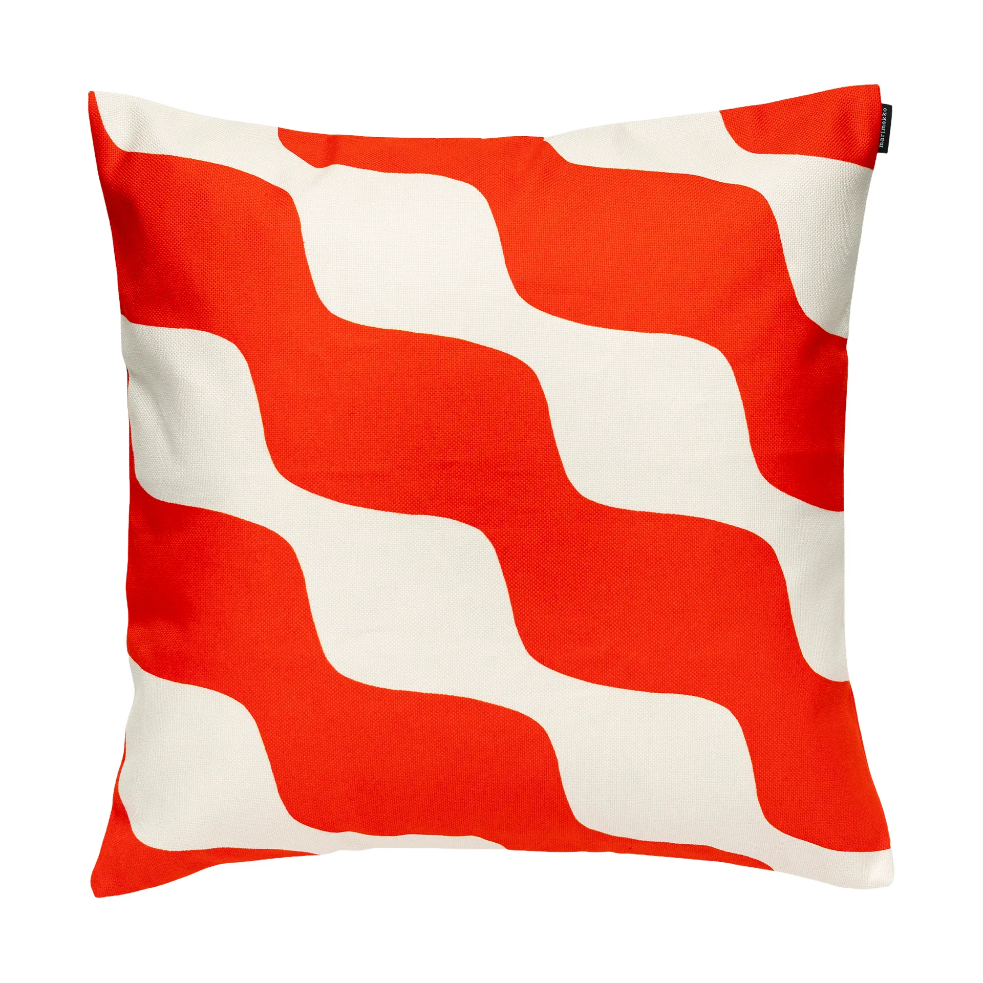 Taifuuni cushion cover, Natural white, orange red, 50x50 cm Marimekko