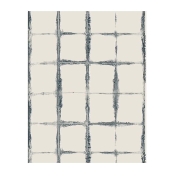 Taite fabric cotton wool-hemp, White-dark blue Marimekko