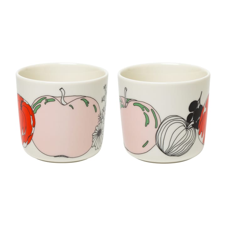 Tarhuri cup 20 cl 2-pack - white-pink - Marimekko