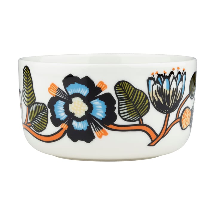 Tiara bowl 5 dl - White-warm orange-green - Marimekko
