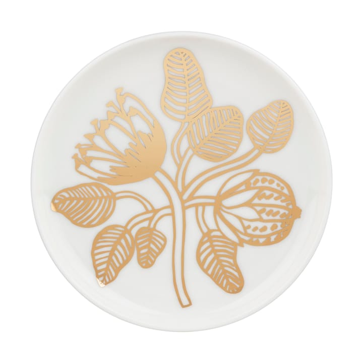 Tiara side plate Ø13.5 cm - White-gold - Marimekko