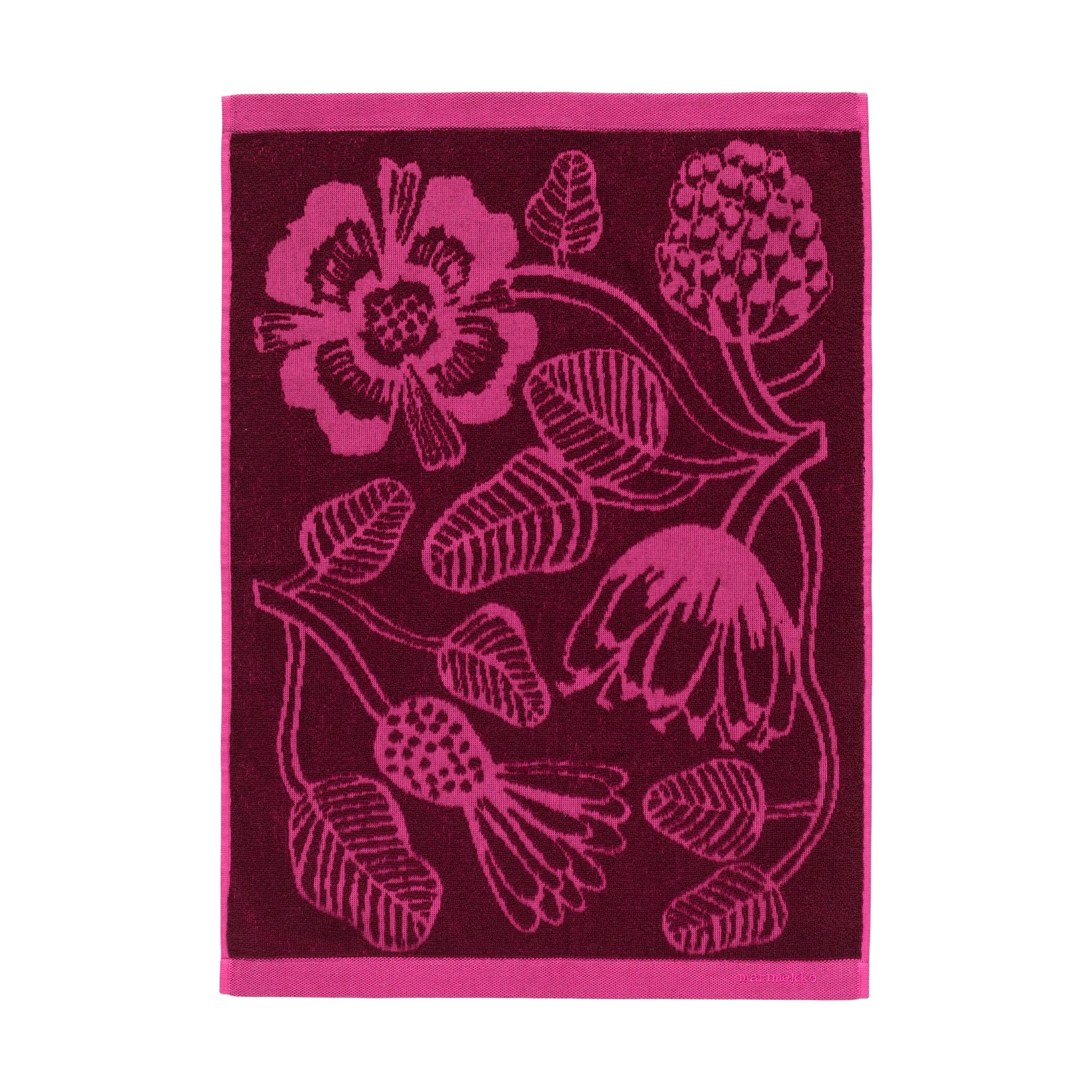 Tiara towel set 2 pieces, Burgundy-pink Marimekko