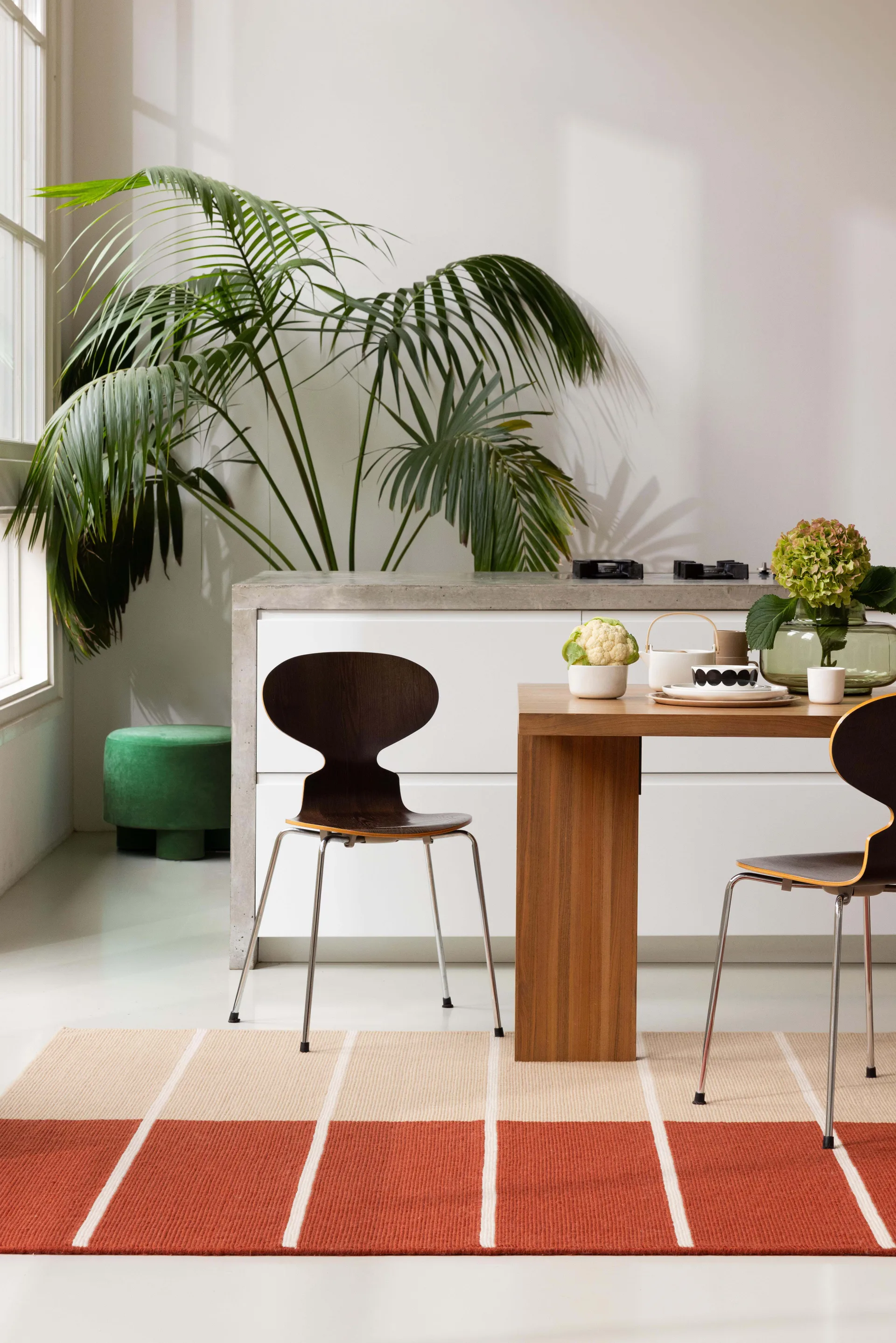 Tiibet wool rug, Burnt orange, 170x240 cm Marimekko