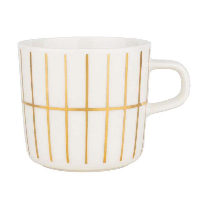 Tiiliskivi coffee cup 20 cl - White-gold - Marimekko