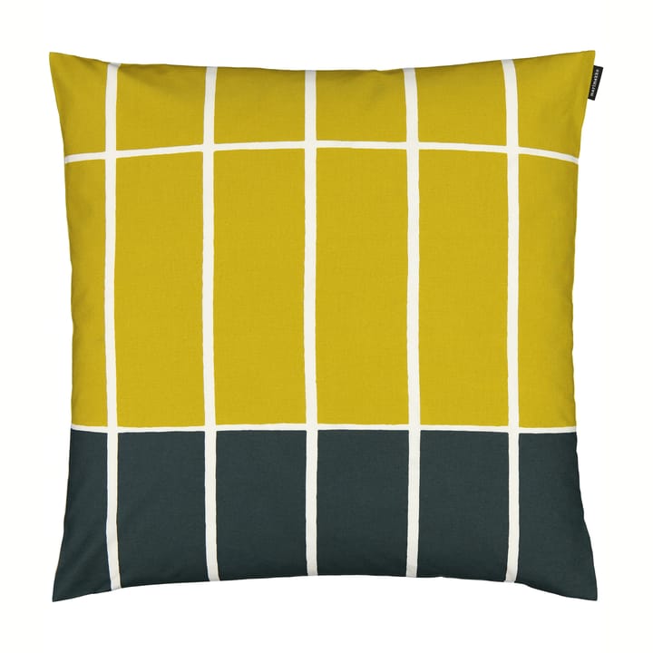Tiiliskivi cushion cover 50x50 cm - yellow-dark green - Marimekko