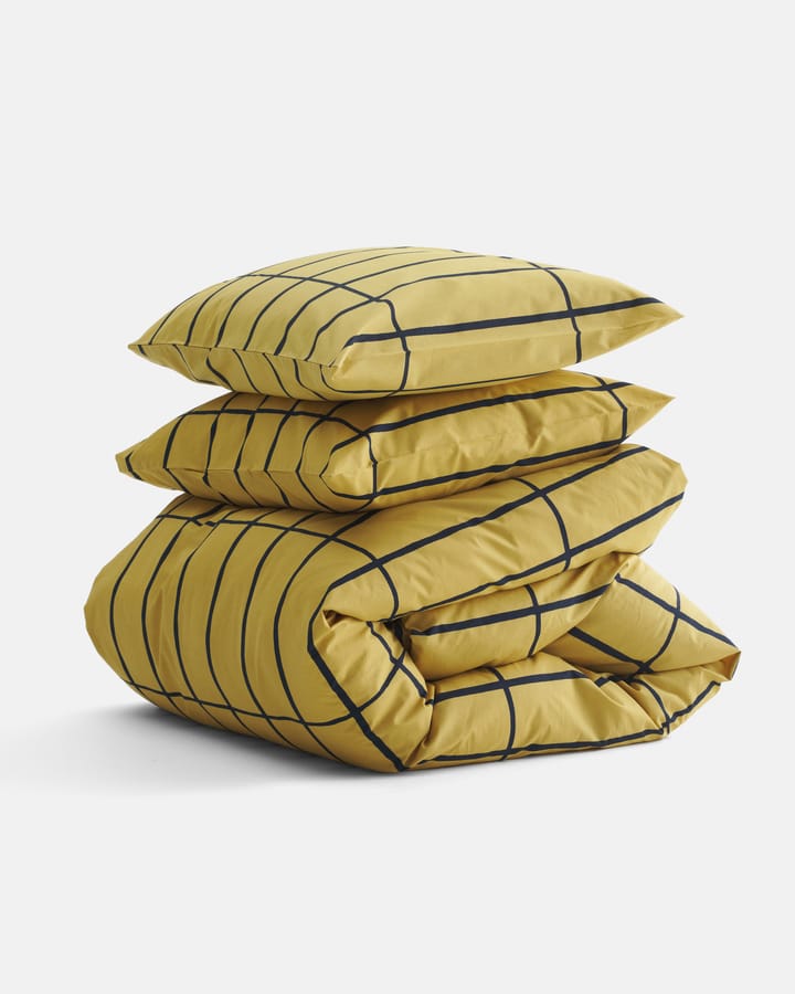 Tiiliskivi duvet cover 150x210 cm, Ochre-black Marimekko
