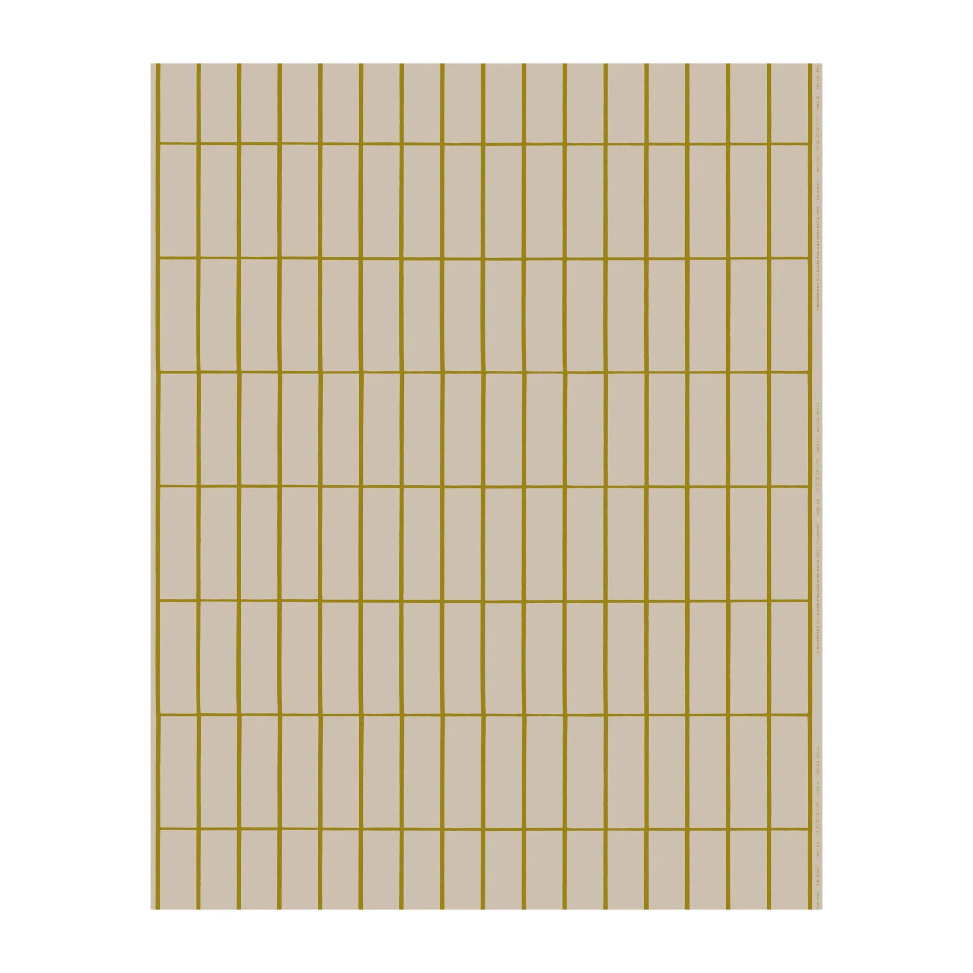 Tiiliskivi fabric linen-viscose, Beige-gold Marimekko