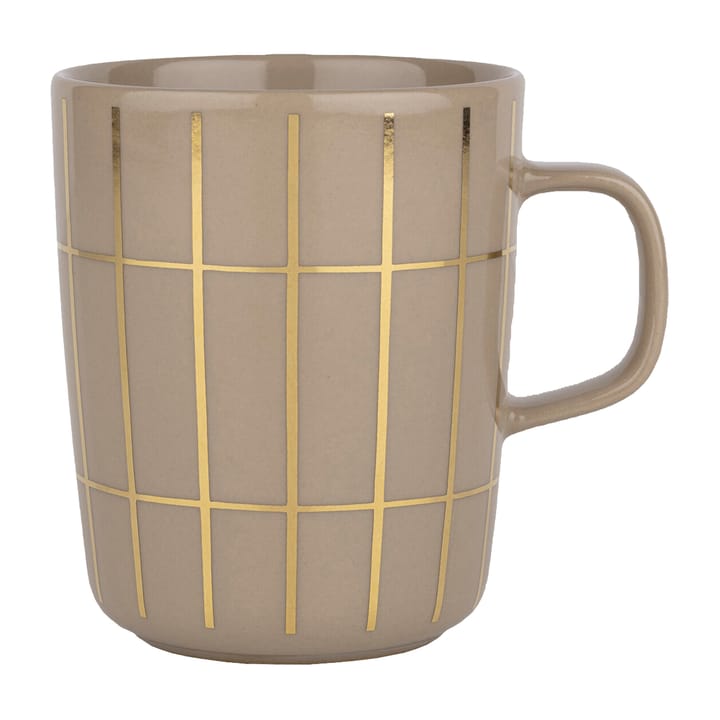 Tiiliskivi metal mug 25 cl - Beige-gold - Marimekko