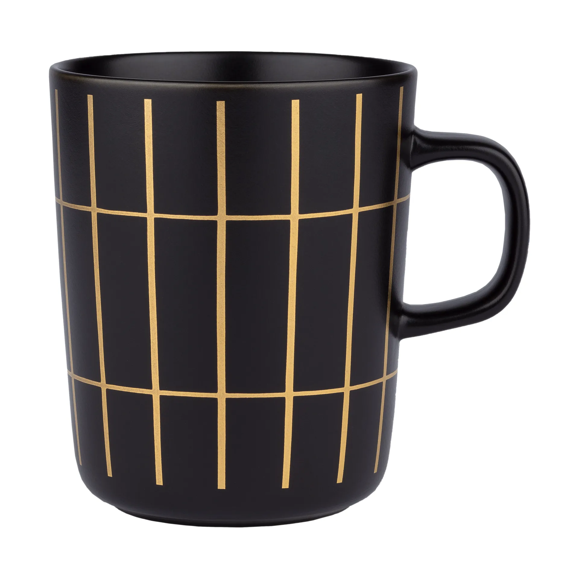 Tiiliskivi metal mug 25 cl, Black-gold Marimekko