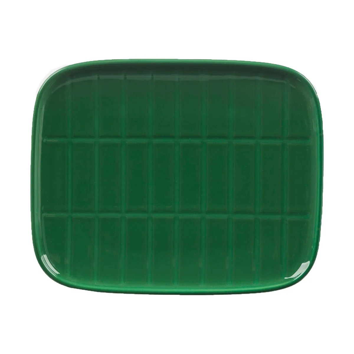 Marimekko Tiiliskivi plate 12x15 cm Dark green