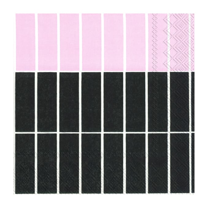 Tiiliskivi Raita napkin 20-pack - Black rose - Marimekko