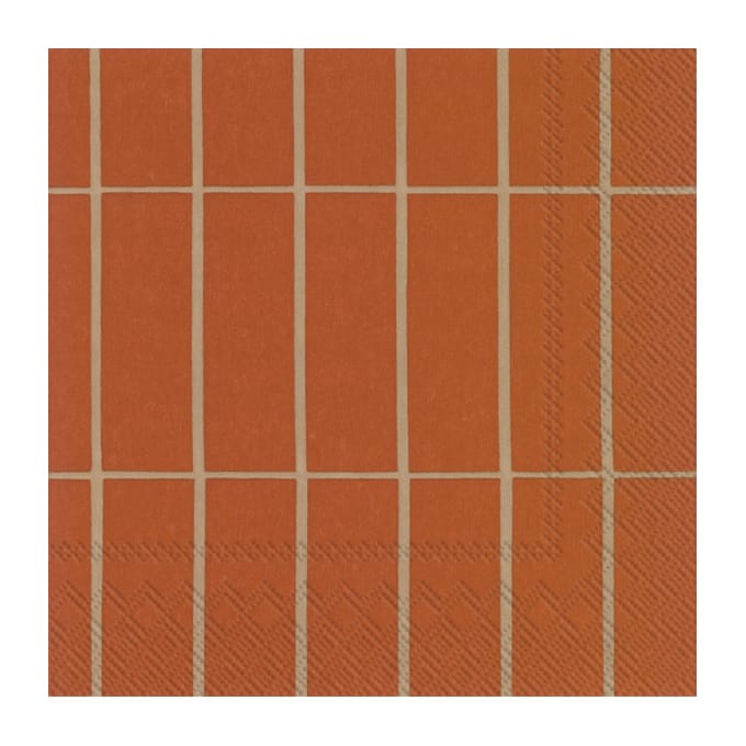 Tiiliskivi Raita napkin 20-pack - Copper linen - Marimekko