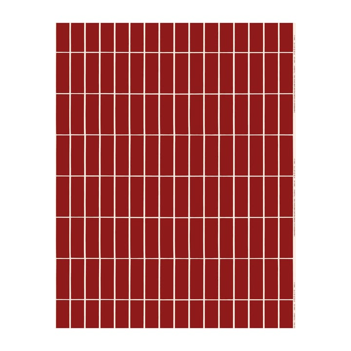Tiiliskivi satin fabric, Red-beige Marimekko