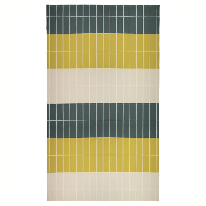 Tiiliskivi table cloth 156x280 cm - yellow-beige-dark green - Marimekko