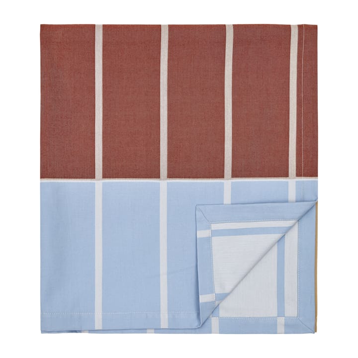 Tiiliskivi tablecloth 156x250 cm - Light blue-red-beige - Marimekko