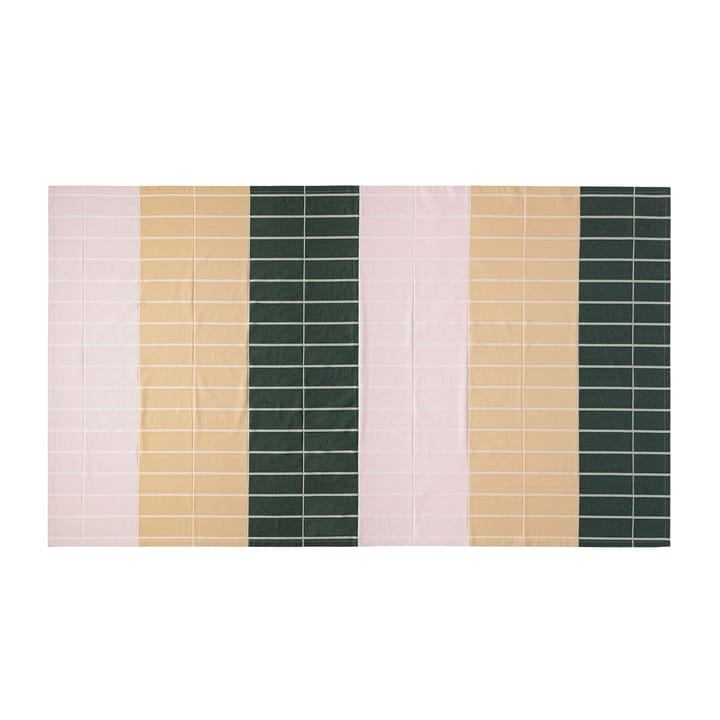 Tiiliskivi tablecloth 156x280 cm - Beige-pink-darkgreen - Marimekko