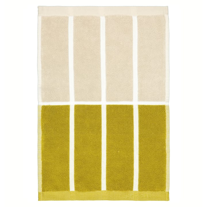Tiiliskivi towel dark green-yellow-beige - 30x50 cm - Marimekko