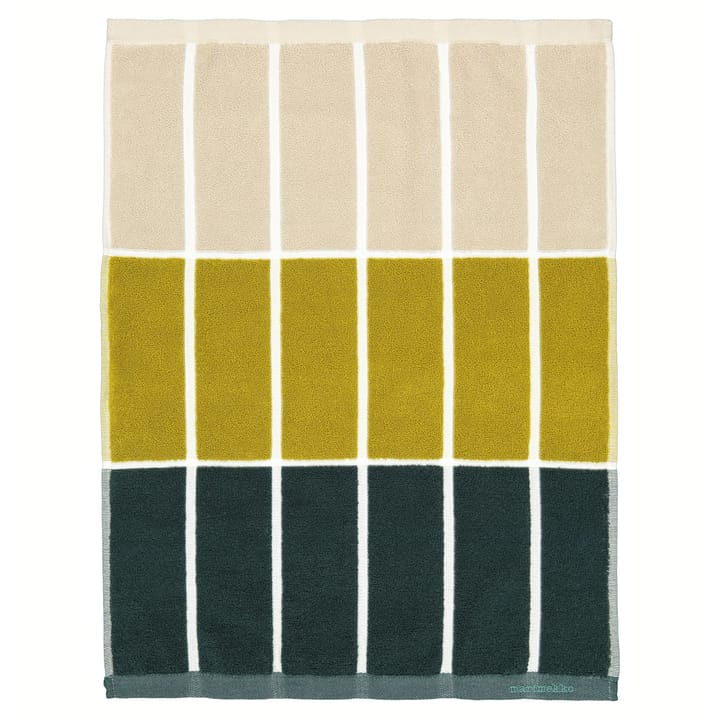 Tiiliskivi towel dark green-yellow-beige - 50x70 cm - Marimekko