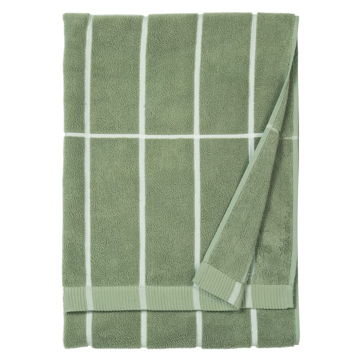 Tiiliskivi towel greygreen-white - 75x150 cm - Marimekko