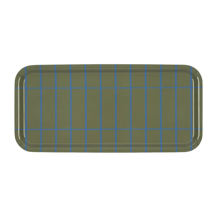 Tiiliskivi tray 15x32 cm - Olive-sky blue - Marimekko