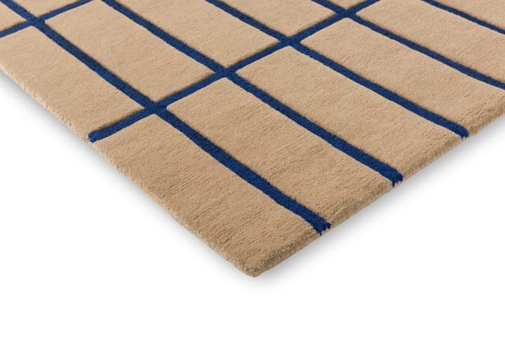 Tiiliskivi wool rug - Bright blue, 140x200 cm - Marimekko