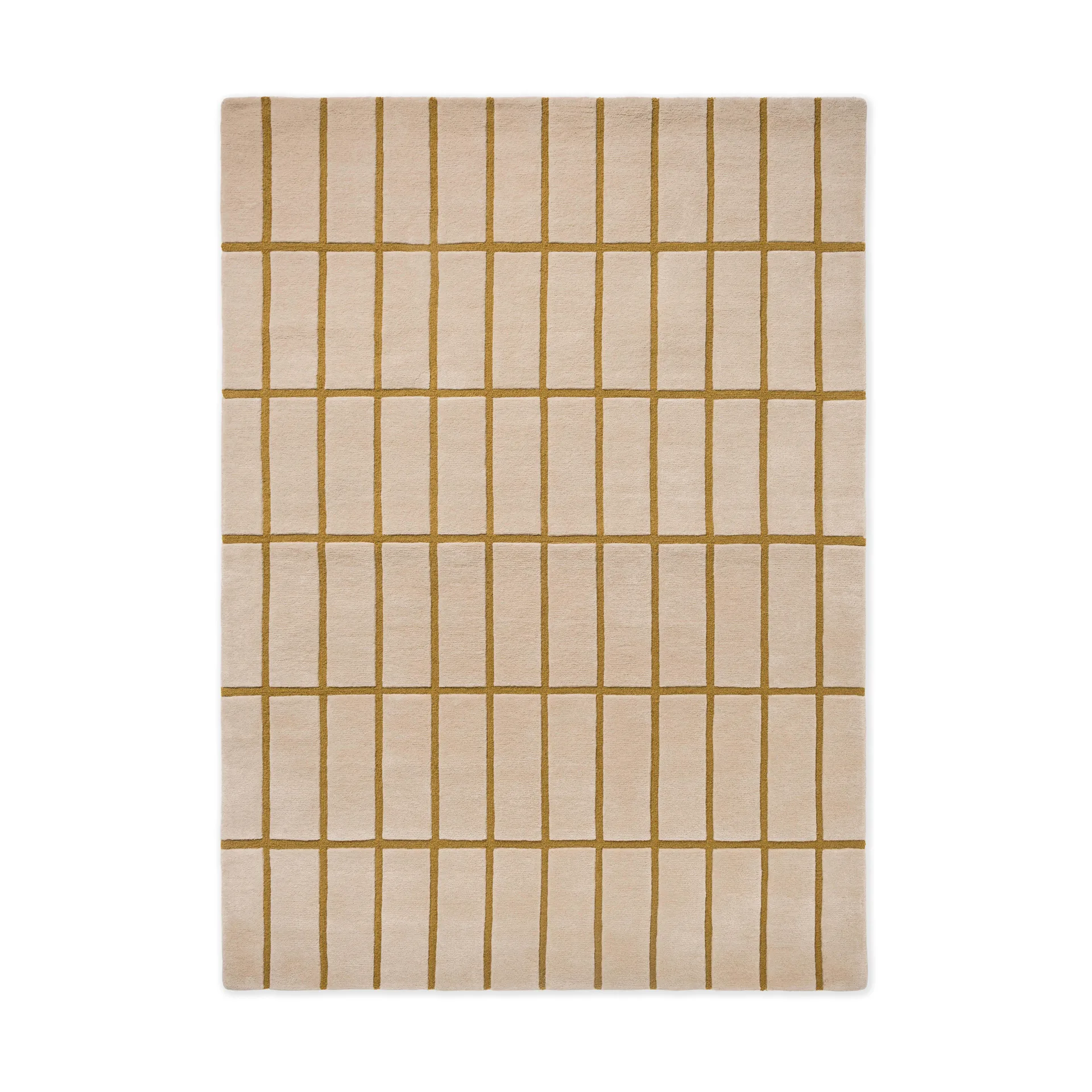 Tiiliskivi wool rug, Bronze yellow, 250x350 cm Marimekko