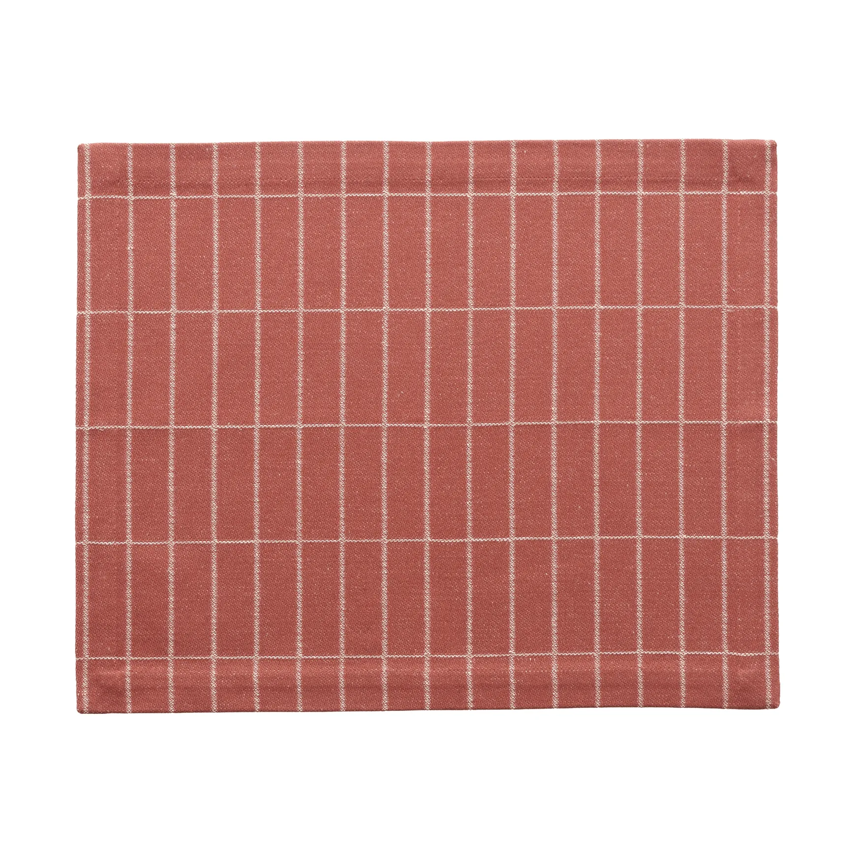Tiiliskivi woven placemat, Chestnut-off white, 31x42 cm Marimekko