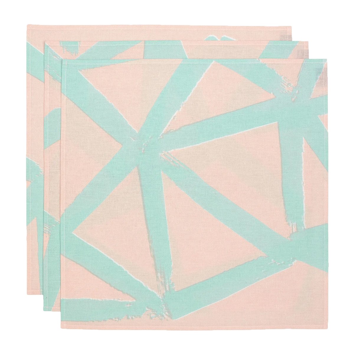 Marimekko Ukkospilvi fabric serviette 43x43 cm 3 pack Peach-mint