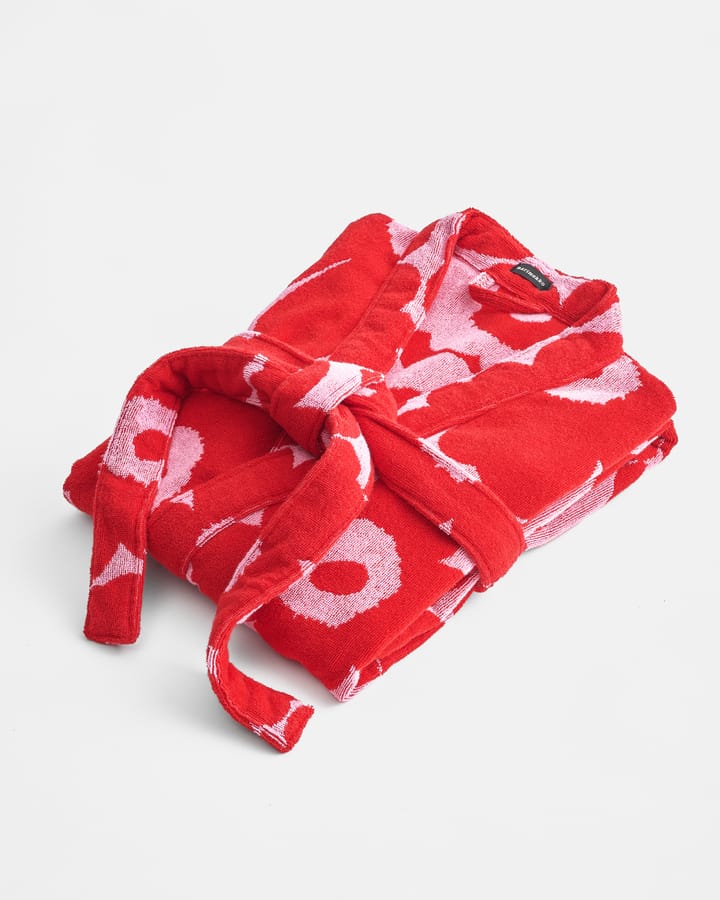 Unikko 2 bathrobe, Red-pink, S Marimekko