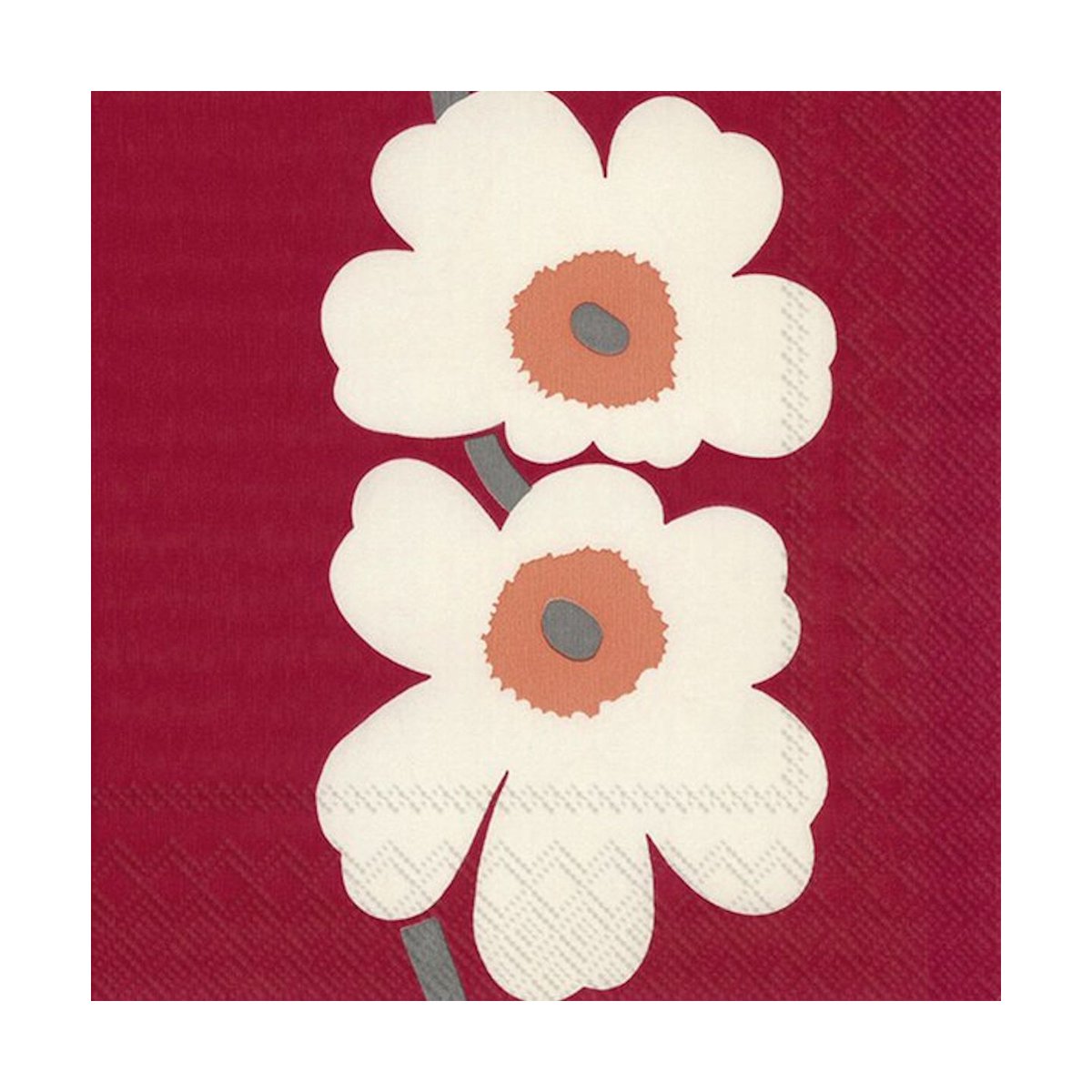 Marimekko Unikko 60th Anniversary Napkin 33x33 cm 20-pack Red