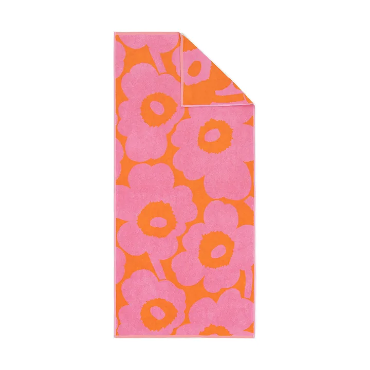 Unikko bath towel 70x150 cm - Orange-pink - Marimekko