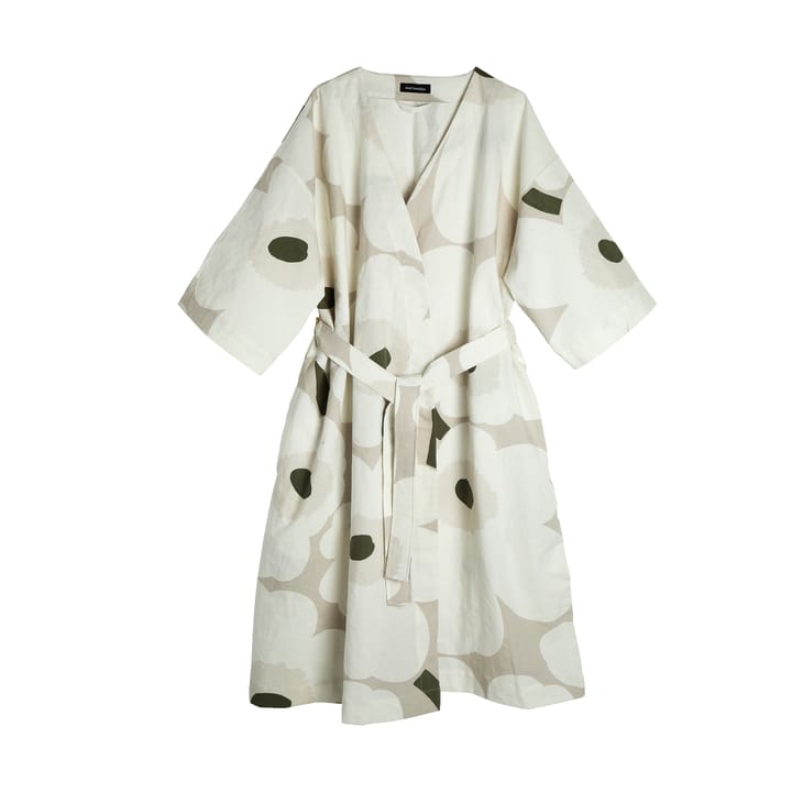 Unikko bathrobe - Beige-white-green, S/M - Marimekko