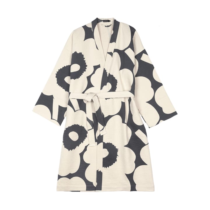 Unikko bathrobe - Charcoal-off white, L - Marimekko