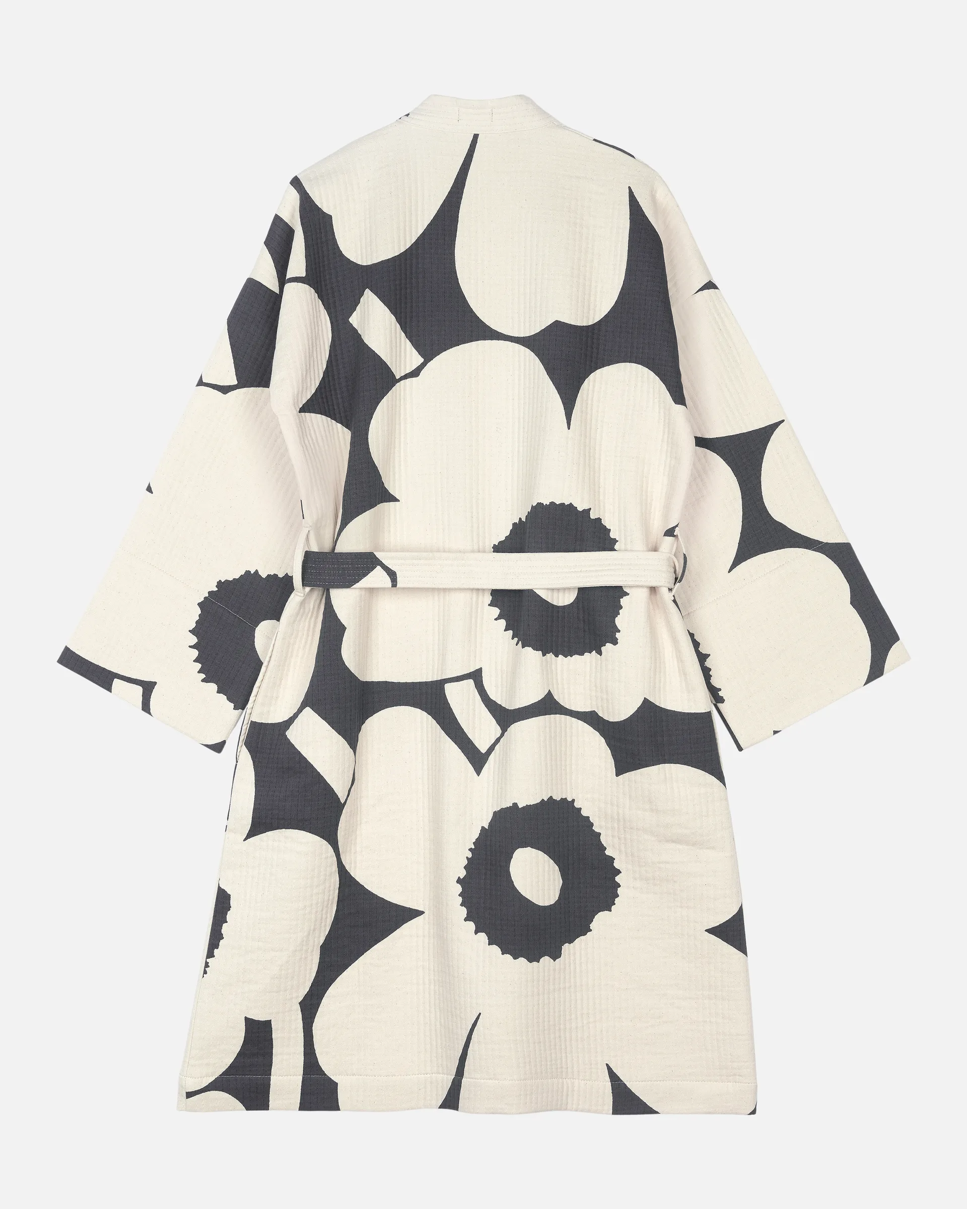 Unikko bathrobe, Charcoal-off white, S Marimekko