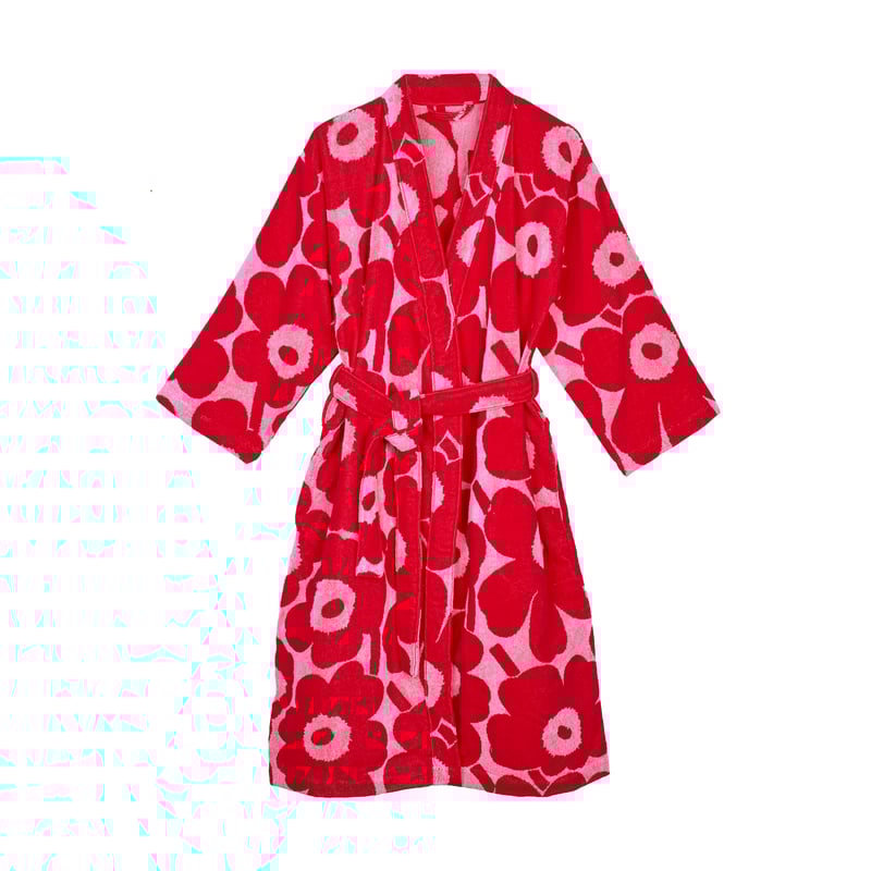 Marimekko Unikko bathrobe Red, L