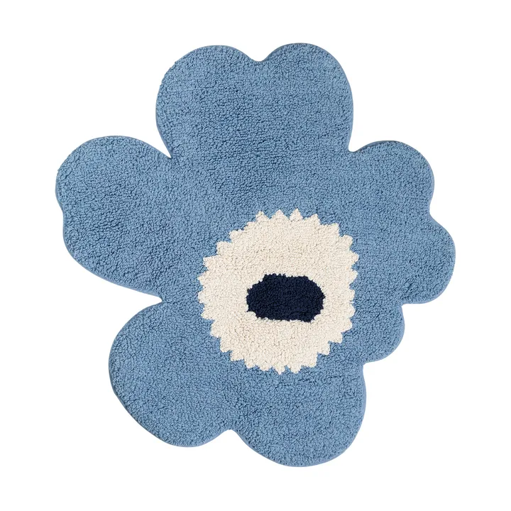 Unikko bathroom mat 73x74 cm - Light blue, off white, navy - Marimekko