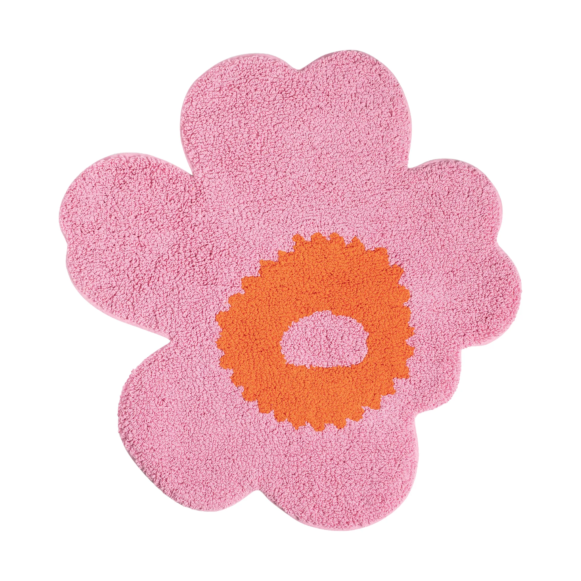 Unikko bathroom mat 73x74 cm, Pink-orange Marimekko