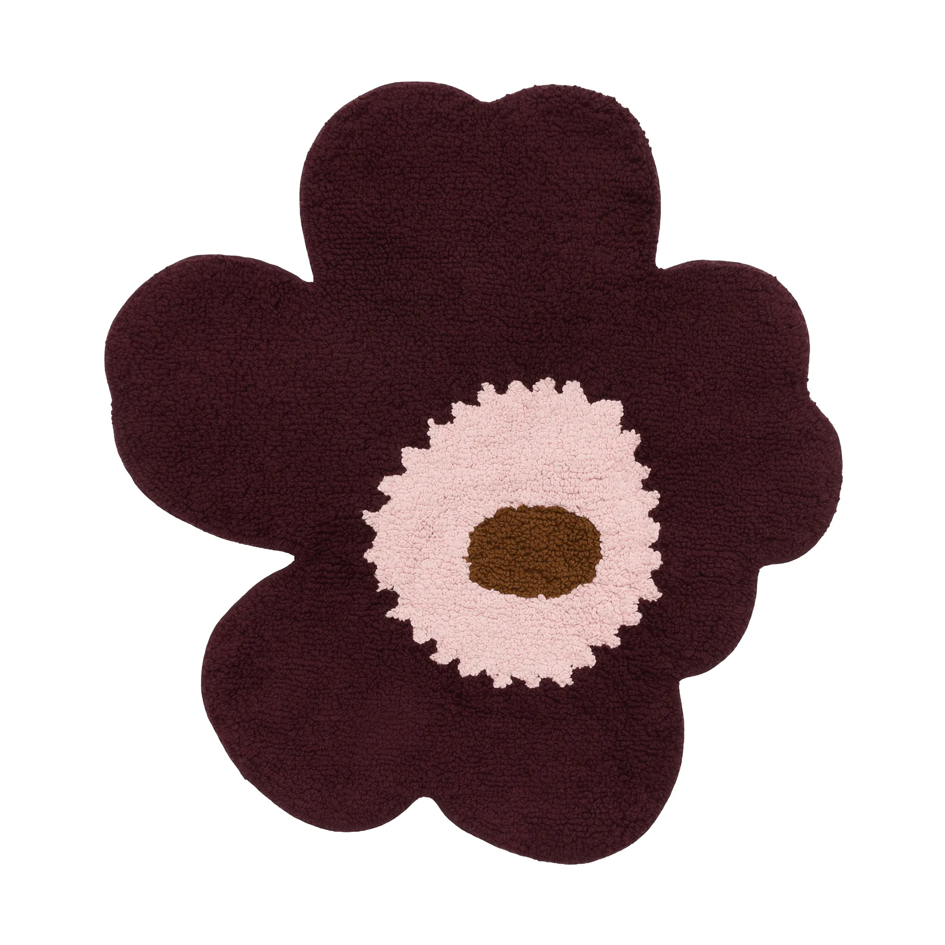 Unikko bathroom mat 73x74 cm, Plum-pink-toffee Marimekko