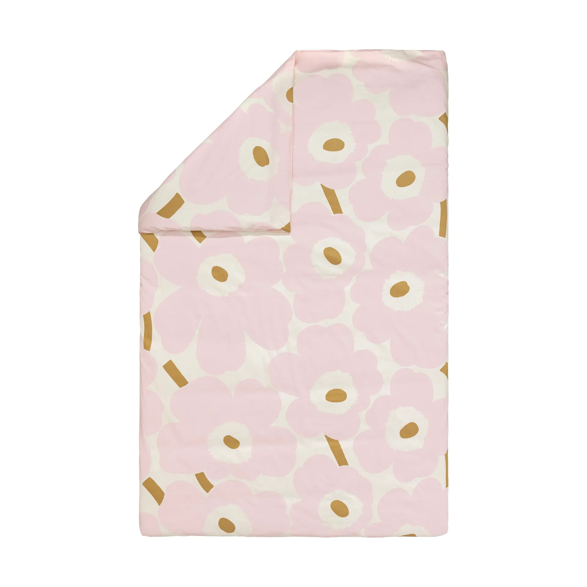 Unikko bedding set 150x210 cm+50x60 cm, White-light pink-beige Marimekko