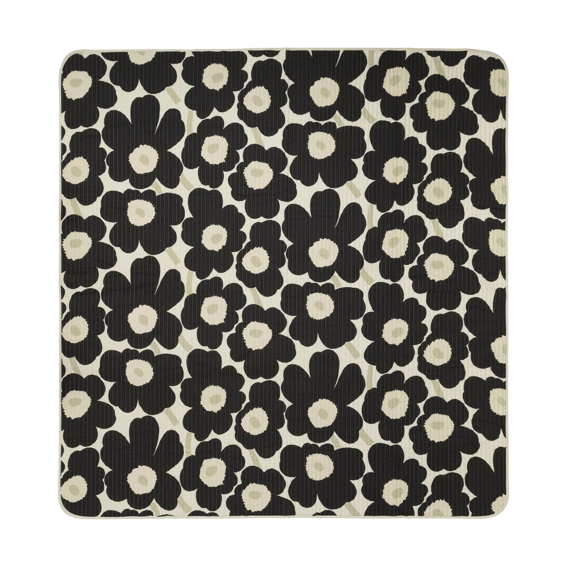 Unikko bedspread 260x260 cm, Charcoal-sand Marimekko