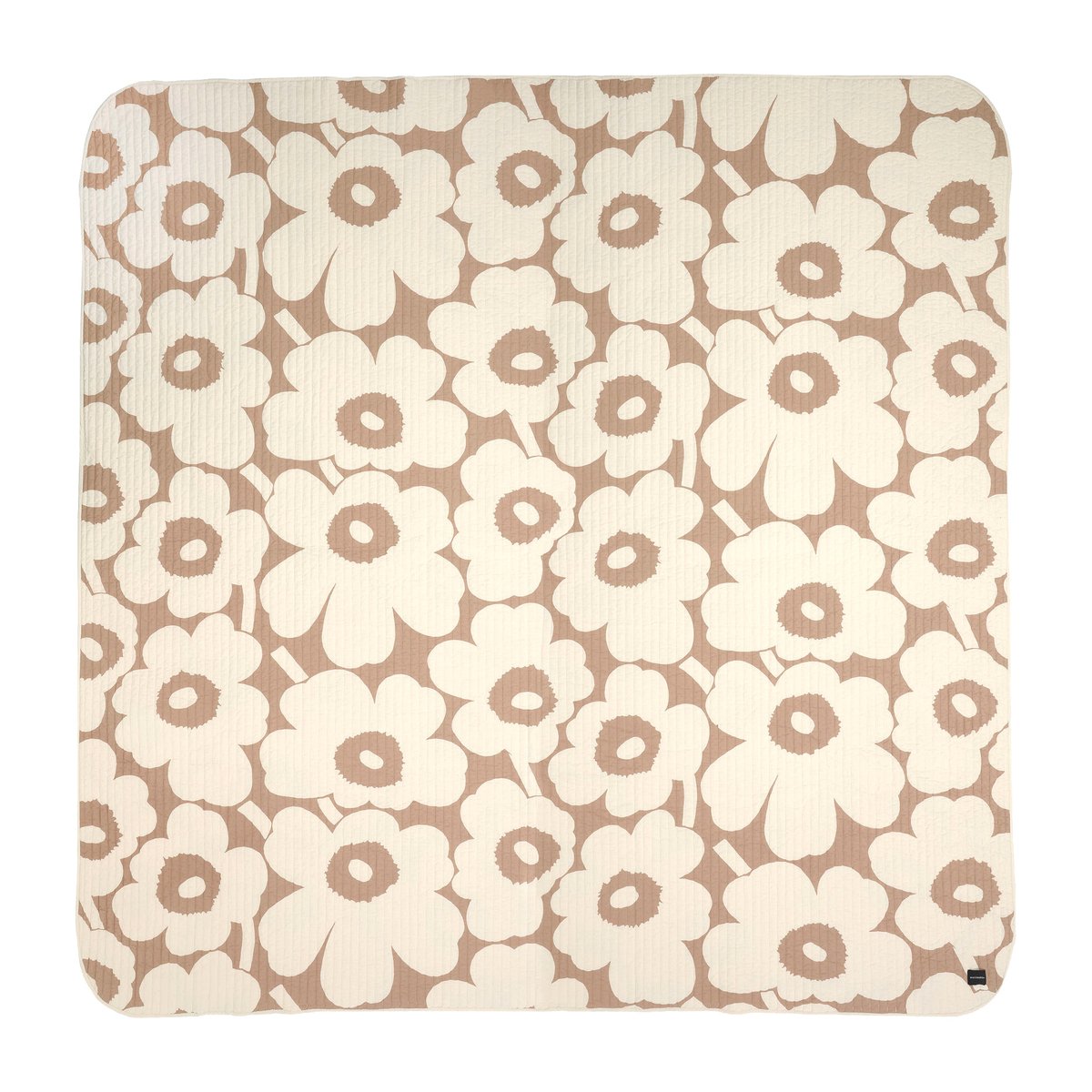 Marimekko Unikko bedspread 260x260 cm linen, off white