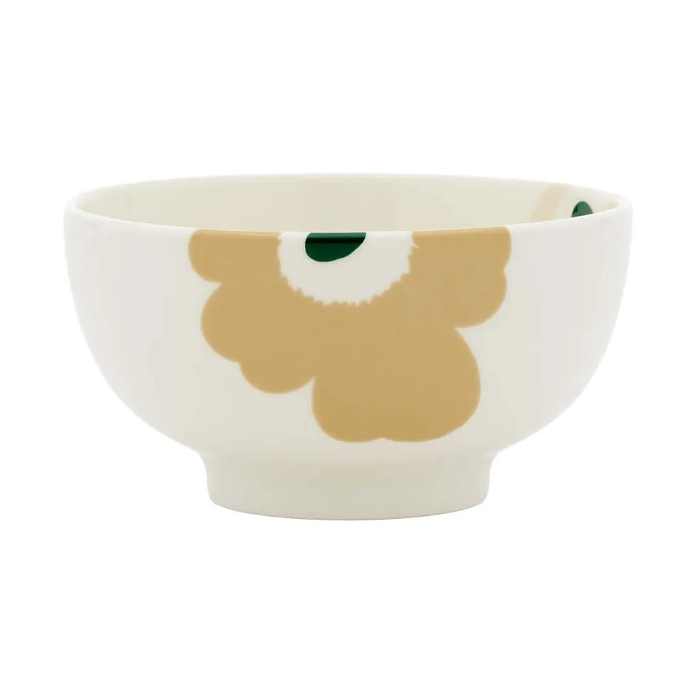 Unikko bowl 3 dl, Beige-white-light sand-dark green Marimekko