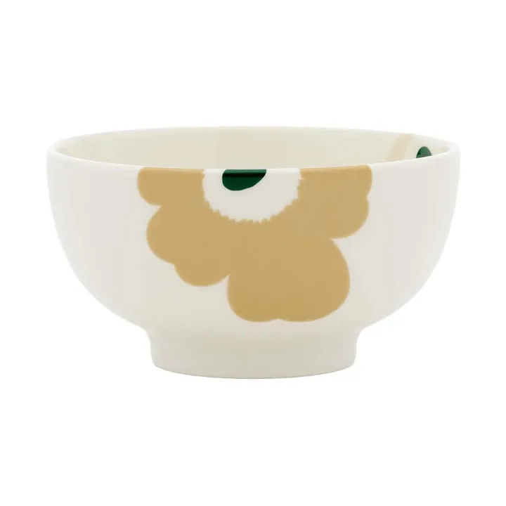 Unikko bowl 3 dl - Beige-white-light sand-dark green - Marimekko