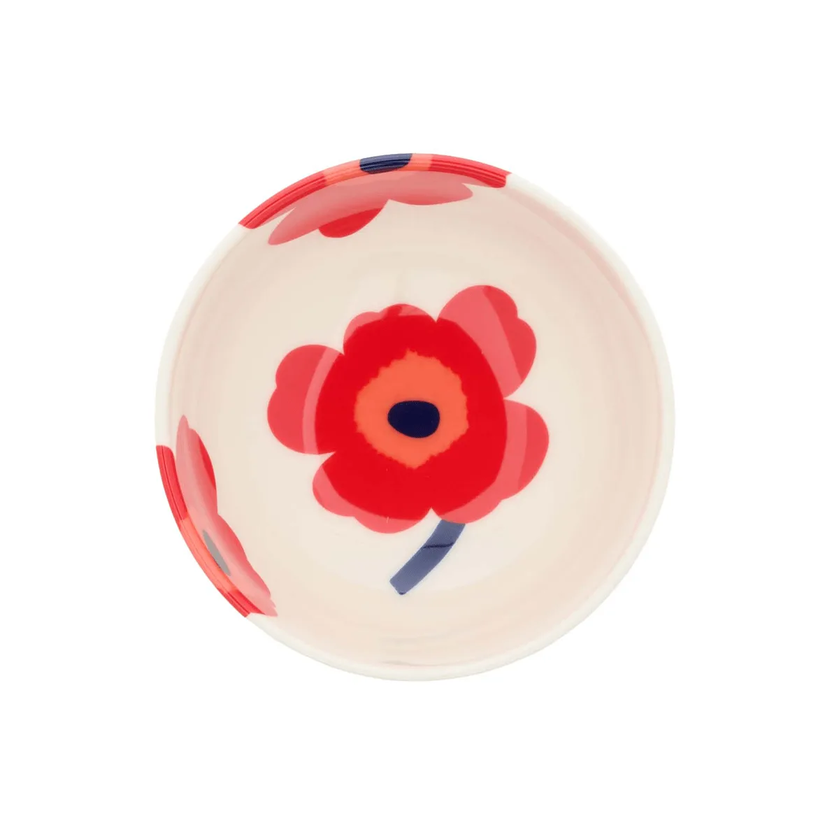 Unikko bowl 3 dl, White-red-blue Marimekko