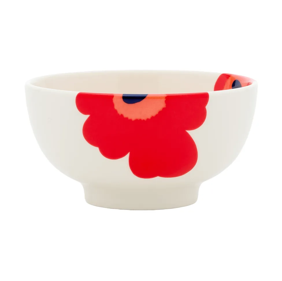 Unikko bowl 3 dl, White-red-blue Marimekko