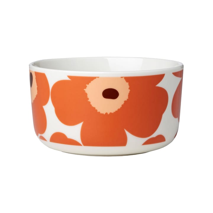 Unikko bowl 5 dl - White-orange-brown - Marimekko